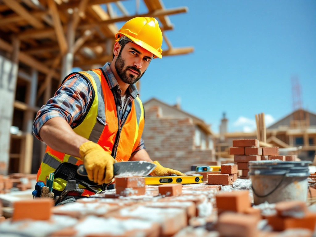 Maçon au travail